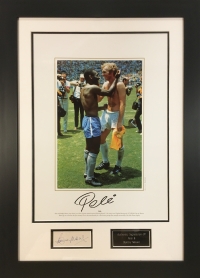 Pele & Bobby Moore (Signed by both) - 2 remaining